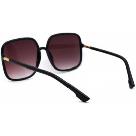 Rectangular Womens Mod Rectangular Oversize Butterfly Sunglasses - Black Burgundy - C918Z0EHGXC $13.89