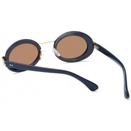 Oval Oval Sunglasses Mod Style Retro Thick Frame Fashion Eyewear - C6 - CB18DO0SHCN $23.37