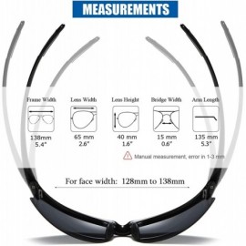 Wrap Polarized Sunglasses Rimless Unbreakable Protection - Black / Silver Mirrored - CQ18RQ7WXL6 $17.20