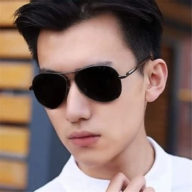 Oval Polarized Sunglasses Men Polarized Sunglasses for Driving Eyeglasses for Famale Black Brown-Brown - CU194OS8YX9 $29.40