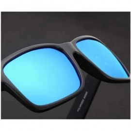 Square Sunglasses Definition Polarization Discoloration - Blue - CU18YSDKTSW $31.52