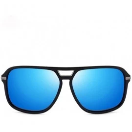 Aviator Sunglasses Men Polarized Oversized Mirror Driving Sun Glasses Man Brand Black - Black - CO18XE0TELW $8.73
