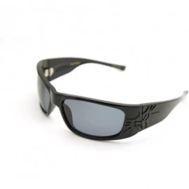 Rectangular Sonic Fly 2 Floating Sunglasses - Shiny Black W/ Smoke Polarized Lens - C2180N2ILYM $40.09