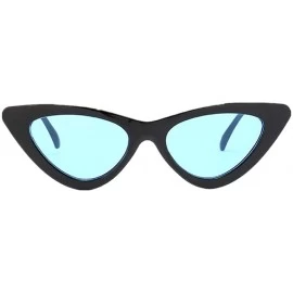 Cat Eye Eyewear Cat Eye Eyeglasses Shades Sunglasses Integrated UV - Blue - C918QCX3THO $8.99