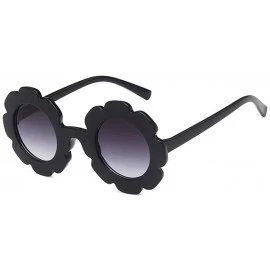 Round Unisex Sunglasses Retro Orange Pink Drive Holiday Round Non-Polarized UV400 - Bright Black - CM18RLWY4L2 $17.34
