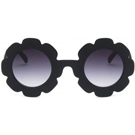 Round Unisex Sunglasses Retro Orange Pink Drive Holiday Round Non-Polarized UV400 - Bright Black - CM18RLWY4L2 $7.03