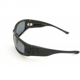 Rectangular Sonic Fly 2 Floating Sunglasses - Shiny Black W/ Smoke Polarized Lens - C2180N2ILYM $40.09