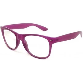 Wayfarer Classic Vintage Sunglasses Men Women Clear Lens a lot colors - Purple Clear - C111NCGGA2R $16.92