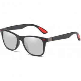 Rectangular Polarized Sunglasses Driving Photosensitive Glasses 100% UV protection - Sand Black/Discolour - CR18SO45NNK $13.81