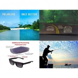 Rectangular Sonic Fly 2 Floating Sunglasses - Shiny Black W/ Smoke Polarized Lens - C2180N2ILYM $40.09