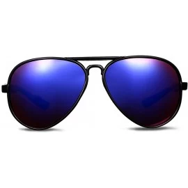 Aviator Aviator Polarized Fashion Oversized Mirrored Sunglasses For Women - Gold - CA17YU8OYLQ $12.03