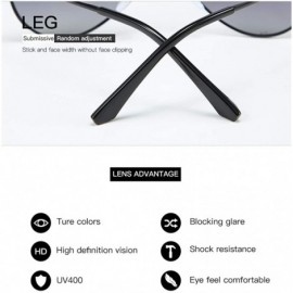 Aviator Frog Mirror Polarized Sunglasses for Men and Women Street Photography Selfy - Goldtea - CV18AU6ZS6A $7.84