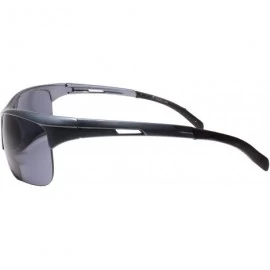 Sport Motorcycle Riding Biker Wrap Around Sports Gray Bifocal 2.50 Reading Sunglasses - C7195CQGQCG $30.77