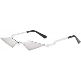 Goggle Sunglasses Colorful Vintage Eyewear Glasses - Silver - CG196MGRO9Z $17.18