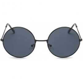 Oval Women Round Sunglasses Retro Gold Silver Black Frame Unisex Eyewear FeSun Glasses Men Oculos Gafas - Green - CA199CSQW7R...