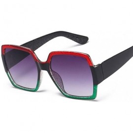 Square Oversized Sunglasses Women Square Ladies Vintage Big Frame Sun Glasses Female Trend Eyewear - Leopard - C3198Y23Z9D $7.87