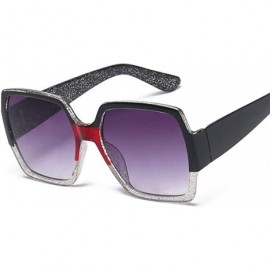 Square Oversized Sunglasses Women Square Ladies Vintage Big Frame Sun Glasses Female Trend Eyewear - Leopard - C3198Y23Z9D $7.87