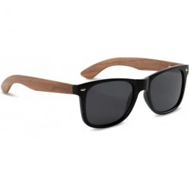 Semi-rimless Wooden Sunglasses for Men and Women- Polarized and UV400 - Ultra Lightweight & Comfortable - CW18N77IRAZ $27.53