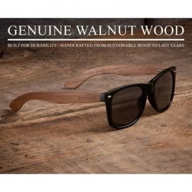 Semi-rimless Wooden Sunglasses for Men and Women- Polarized and UV400 - Ultra Lightweight & Comfortable - CW18N77IRAZ $27.53