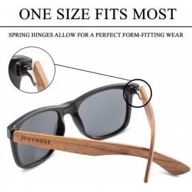 Semi-rimless Wooden Sunglasses for Men and Women- Polarized and UV400 - Ultra Lightweight & Comfortable - CW18N77IRAZ $27.53