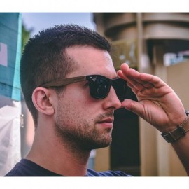 Semi-rimless Wooden Sunglasses for Men and Women- Polarized and UV400 - Ultra Lightweight & Comfortable - CW18N77IRAZ $27.53