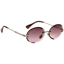 Oval Oval Diamond Cutting Sunglasses Summer Beanch Party Sun Glasses Fashion Shades - Dark Purple - CN190OQGQA5 $8.61