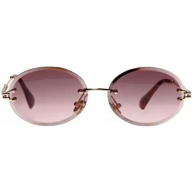 Oval Oval Diamond Cutting Sunglasses Summer Beanch Party Sun Glasses Fashion Shades - Dark Purple - CN190OQGQA5 $8.61