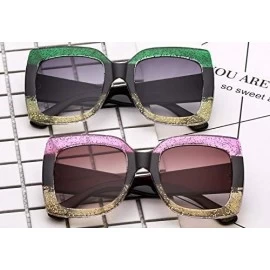 Aviator Fashion Sunglasses HD Lenses with Case Tricolor square Plastic Durable Frame UV Protection Driving Cycling - CY18LDDW...