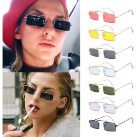 Rimless Vinatge Metal Frame Sunglasses for Women - Small Square Sun Glasses Cute Candy Color Eyewear Flat Top Mirrored - CC19...