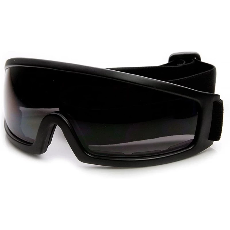 Sport Multi-Purpose Adjustable Strap Safety Shield Lens Sports Goggles (Matte-Black) - CO12JK5QGBT $27.46