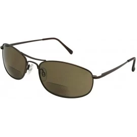 Aviator +3.00 Power Modified Aviator Bifocal Sunglasses Style B2 - Bronze Frame-brown Lenses - CV186KWE8YN $27.56