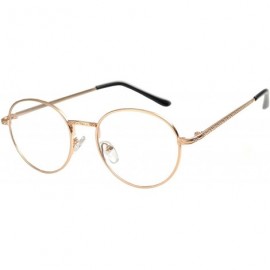 Round Round Circle Frame Clear Lens Glasses - .070_gold_rose - CL188Z2KLHA $9.12