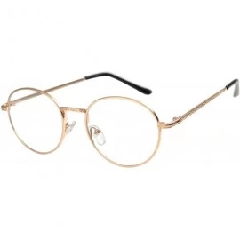 Round Round Circle Frame Clear Lens Glasses - .070_gold_rose - CL188Z2KLHA $18.97