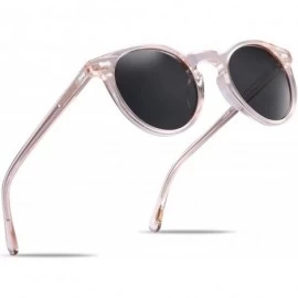 Round Vintage Round Polarized Sunglasses for Women UV Protection Outdoor Eyewear CA5288C - R2 Grey Lens - CK18RES7OGN $43.56