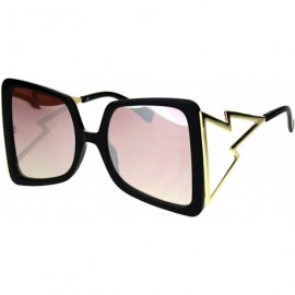 Oversized Super Oversized Square Sunglasses Womens Glamour Fashion Shades UV 400 - Black - CC18HYWNZHT $24.44
