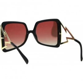 Oversized Super Oversized Square Sunglasses Womens Glamour Fashion Shades UV 400 - Black - CC18HYWNZHT $13.12