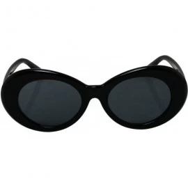 Oversized NIRVANA Kurt Cobain Oval Bold Vintage Sunglasses For Women Men Clout Goggle Sunglasses - Black-black - CJ182GQLADR ...