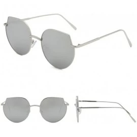 Rectangular Sunglasses - Irregular Shape Large Metar Frame Punk Retro Style - E - CT18U0D25SO $13.11