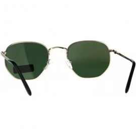 Rectangular Mens Color Mirror Rectangular 90s Metal Rim Classic Sunglasses - Orange - C41808I6959 $23.52