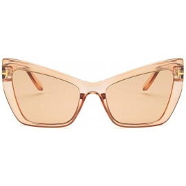 Rectangular Unisex Sunglasses Fashion Bright Black Grey Drive Holiday Rectangle Non-Polarized UV400 - Brown - CS18RLIA27Z $9.15