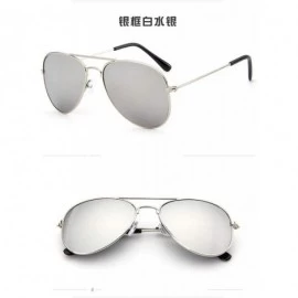 Square Children Goggle Girls Alloy Sunglasses Hot Fashion Boys Baby Child Classic Retro Cute Sun Glasses - Silver - CE197A2L6...