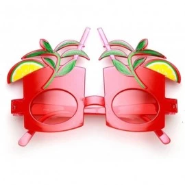 Oversized Cocktail Mojito Martini Mix Drink Celebration Party Sunglasses - Red - CW11OY7R7ZD $19.25