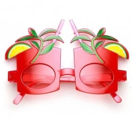 Oversized Cocktail Mojito Martini Mix Drink Celebration Party Sunglasses - Red - CW11OY7R7ZD $8.98