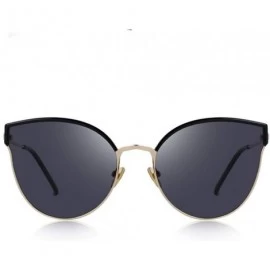 Cat Eye DESIGN Women Brand Designer Cat Eye Polarized Sunglasses UV400 C01 Black - C02 Pink - CL18XE9C4QL $17.16