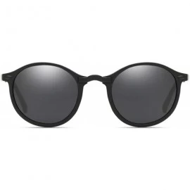 Oversized Round Polarized Sunglasses Retro Men Eyeglasses Brand Design Women Shades Sun Glasses - 2 - CB18W39MOYK $21.05