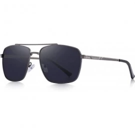 Square Rectangular Polarized Sunglasses for Men 100% UV protection - Gray - CK18MH76S8E $21.48