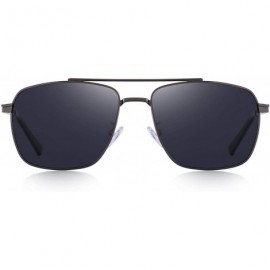 Square Rectangular Polarized Sunglasses for Men 100% UV protection - Gray - CK18MH76S8E $21.48