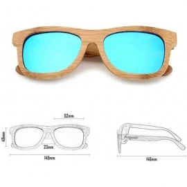 Goggle Ladies Sunglasses Women Polarized Retro Vintage Sun Glasses Men Wood Bamboo Sunglasses Designer Square Glasses - CB18Y...