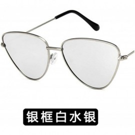 Semi-rimless Fashion Ladies Retro Cat Eye Women Sunglasses Tinted Color Lens Metal Big Frame Popular Classic Sun Glasses - 9 ...