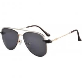 Oval 2 in 1 Eyewears- Blue Light Blocking Flat Glasses with Polarized UV-400 Sunglasses Clip-on-UOO3039 - Gold - CO18U05DIR8 ...